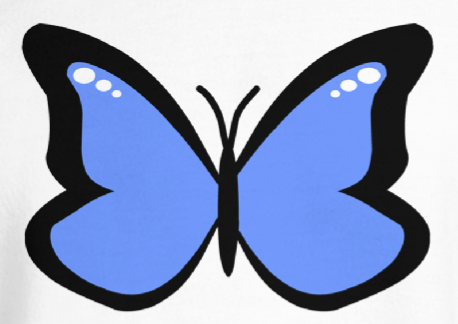 Blue Butterfly Crewneck